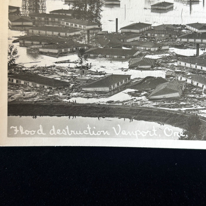 Vintage Postcard 1948 RPPC Flood Desctruction Lost Town Vanport Oregon Old Cars