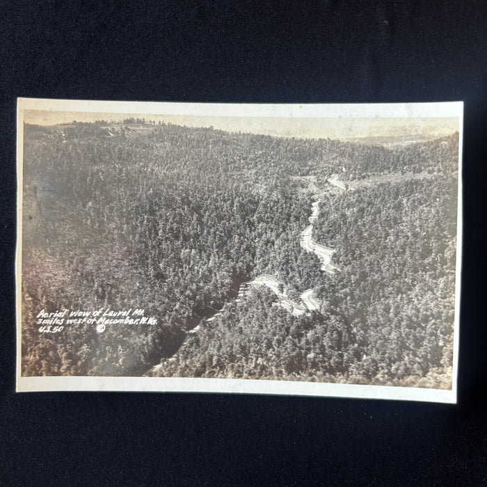 Vintage Postcard RPPC Laurel Mountain Aerial Macomber West Virginia US Rte 50