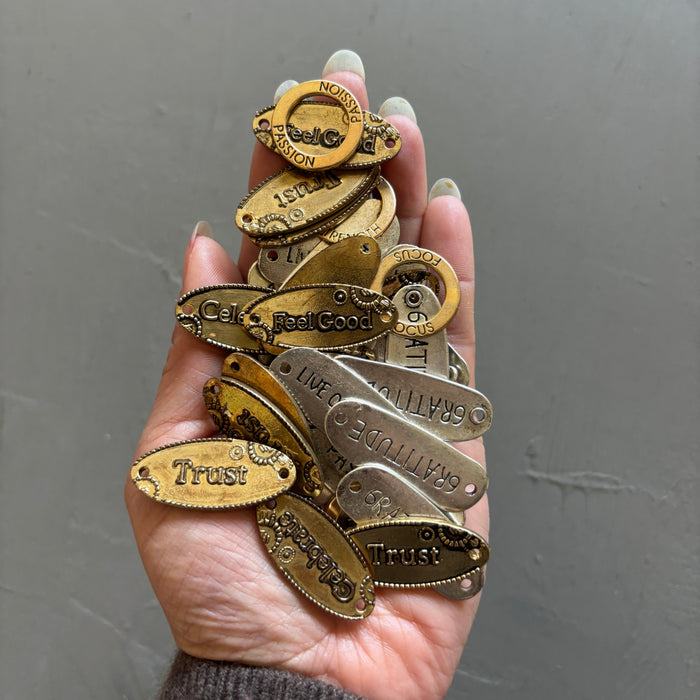 Metal Charm Bundle: Inspirational Gratitude Jewelry Making