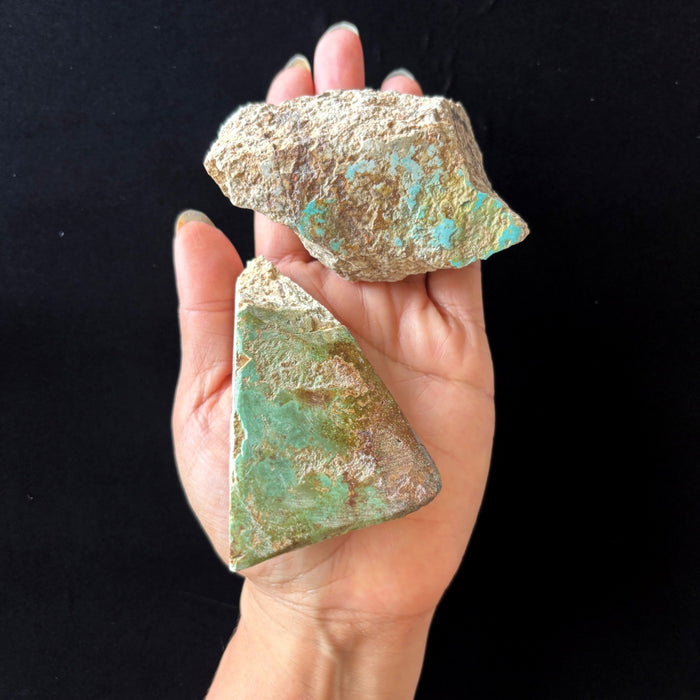 Turquoise Raw Specimen Lot Cerrillos NM Real Rough Rocks