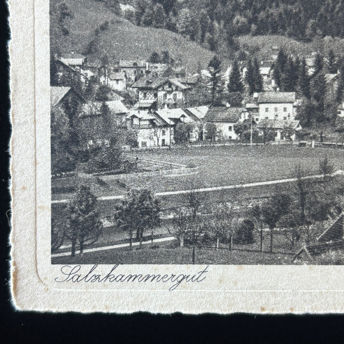 Antique Postcard 1912 Salzkammergut Bad Aussee Austria Dead Mountain Snow Church