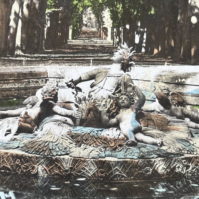 Vintage Postcard 1939 RPPC Military Versailles France Fountain WWII Eve St Cyr