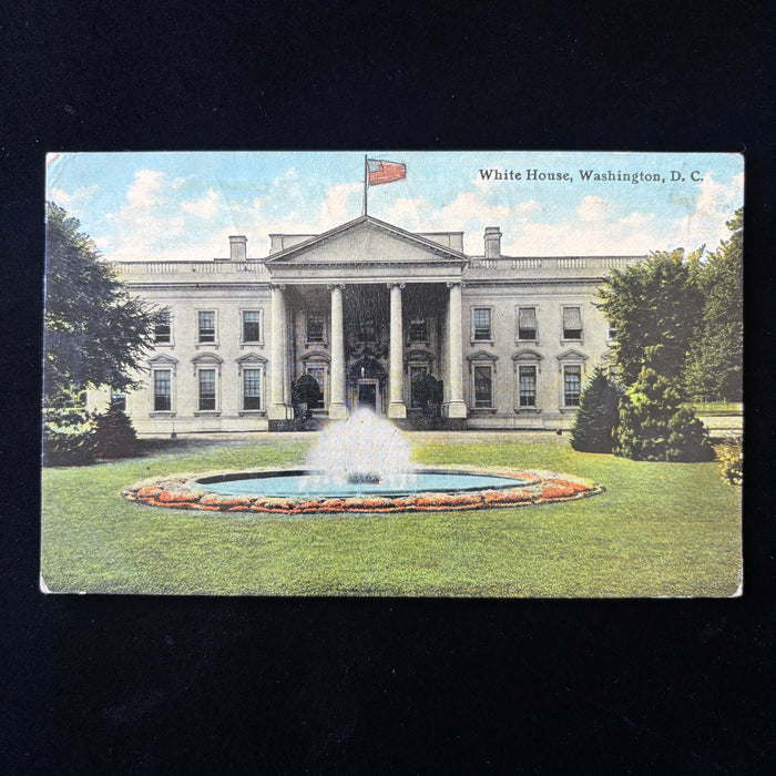 Antique Postcard 1911 Swell Time Money White House Washington DC Social History