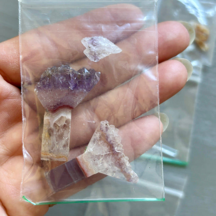 Raw Crystal Set: 18 Quartz Selenite Aquamarine Ilvaite & More
