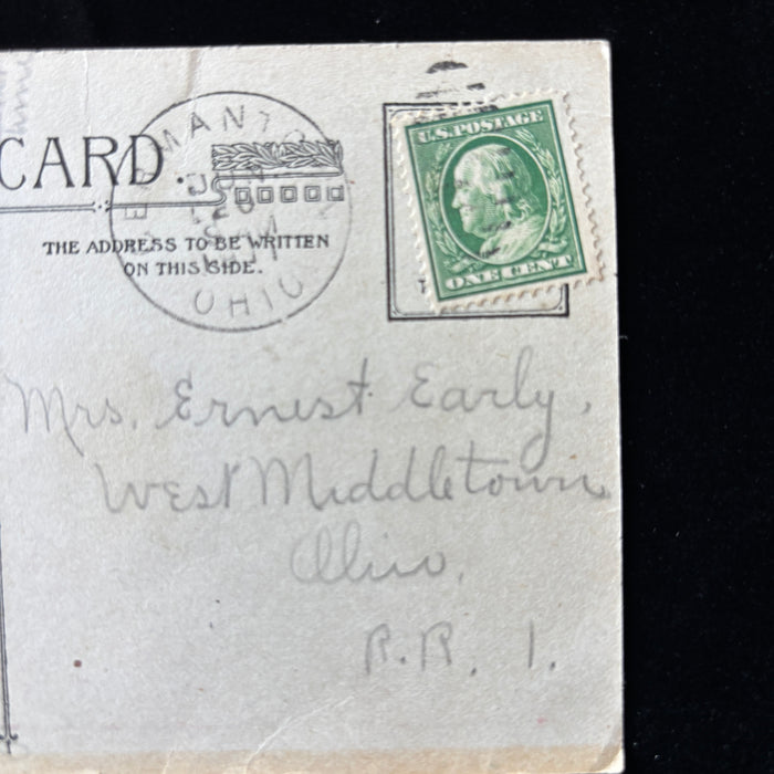 Antique Postcard 1911 Gondola Germantown West Middletown OH Venice Friendship