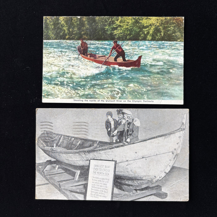 Vintage Postcard 1940s Soldier Mail Set WWII Saga War Norwegian Quinault River