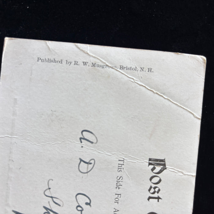 Antique Postcard 1905 Slick Time Newfound Lake Bristol NH Crescent Beach