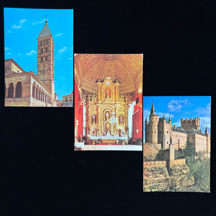 Vintage Postcard Lot Segovia Spain Alcazar Fairytale Castle Church Art History