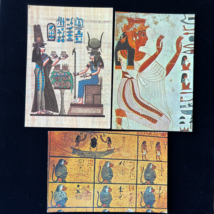 Vintage Postcard 1980 Lot Mystic Seminar Queen Nefertari Tomb Tutankhamun Egypt