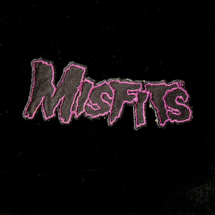 Vintage Patch Misfits Punk Rock Band Sew Logo Embroidered Purple Black