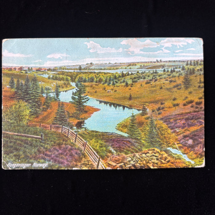 Antique Postcard 1912 Kongsvinger Norway Scandanavian-American Denmark Wisconsin