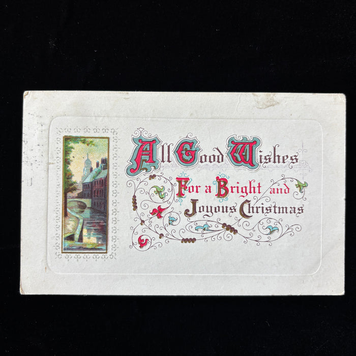 Antique Postcard 1913 Sugar City Idaho Christmas Embossed Dense Holiday Letter