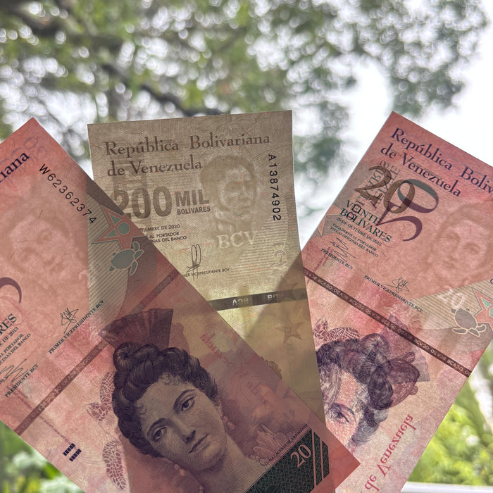 Venezuela Banknote Set 200,000 Bolivares Liberator 20 Heroine Hyperinflation Lot