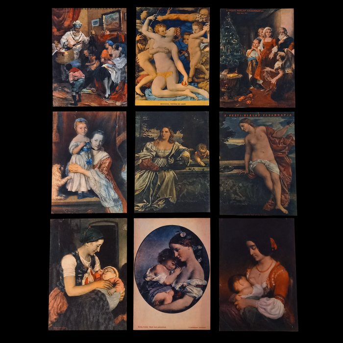 Vintage Ephemera Art Prints 1930 Classical Family Mother Child Venus Bronzino Titian