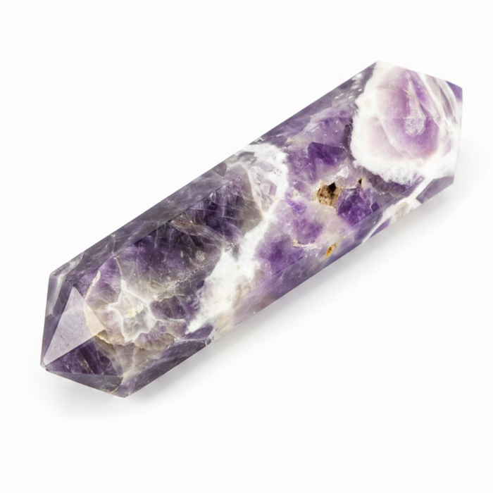 Amethyst Wand Double Terminated Point Purple Chevron Stone