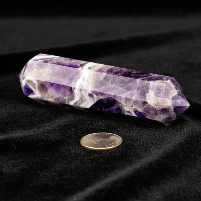 Amethyst Wand Double Terminated Point Purple Chevron Stone
