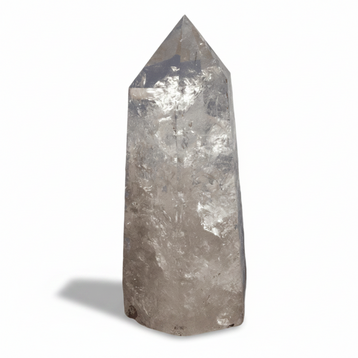Clear Quartz Wand Crackle Rainbow Crystal Tower