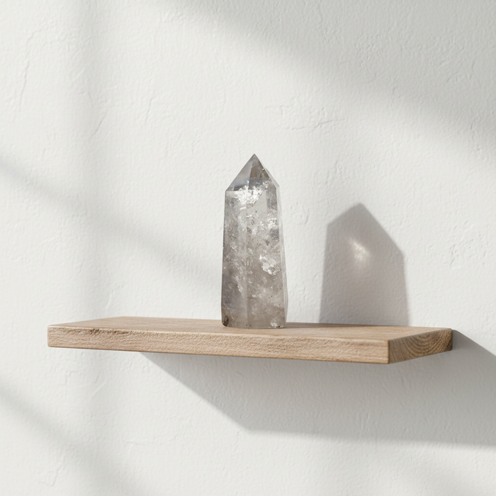 Clear Quartz Wand Crackle Rainbow Crystal Tower