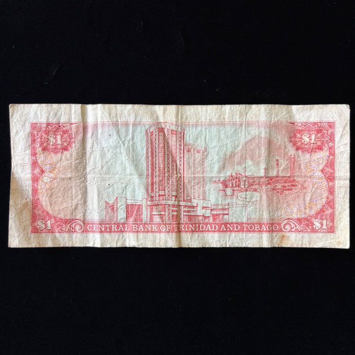 Vintage Banknote Trinidad Tobago National Bird Paradise Watermark Caribbean Red