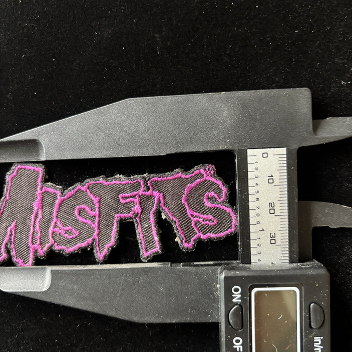 Vintage Patch Misfits Punk Rock Band Sew Logo Embroidered Purple Black