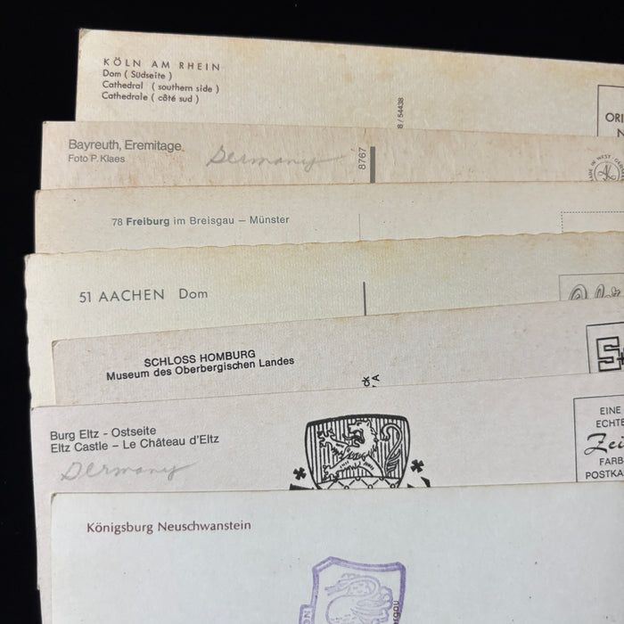 Vintage Postcard 7-Lot Germany Castles Cathedrals Neuschwanstein Eltz Ephemera
