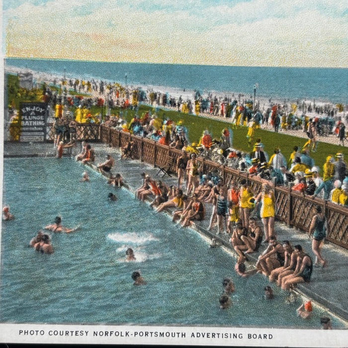 Vintage Postcard Lot Virginia Beach 1920s Cavalier Hotel Club Swimming Pool