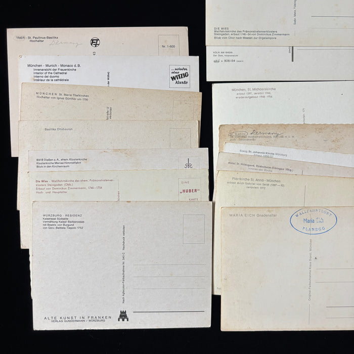 Vintage Postcard Lot of 15 Germany Austria Church Interior Cathedral Baroque Art