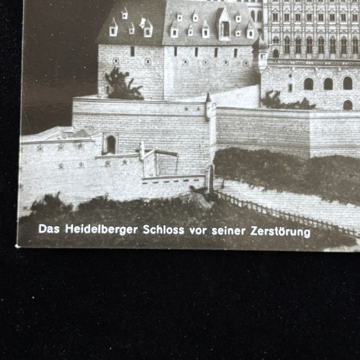 Vintage Postcard RPPC Heidelberg Castle Germany Model Before War Destruction