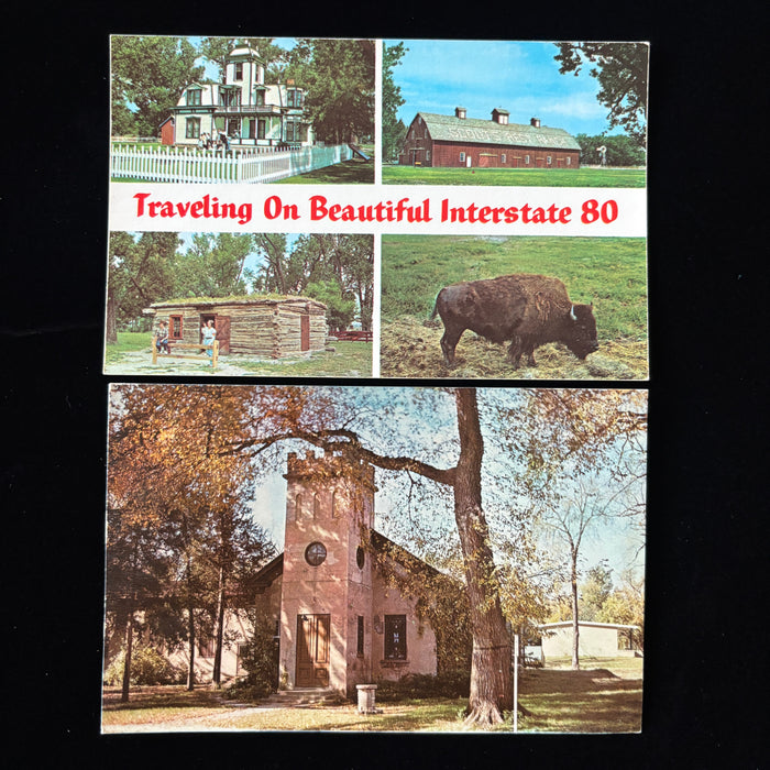 Vintage Postcard Lot Buffalo Bill Scouts Nebraska Rest Ranch Bellevue Church