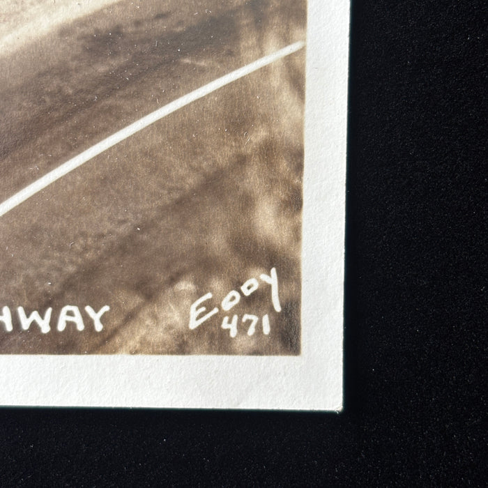 Vintage Postcard 1940s RPPC Classic Car Scenic Ocean View Oregon Coast Highway