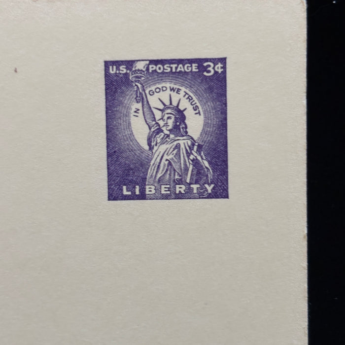 Vintage Postcard Lot of 5 Statue Liberty 3c Purple Postal Cards 1950s Stationery