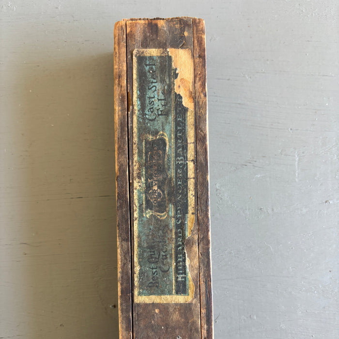 Wand Box Vintage Wood Sliding Display Case for Crystals