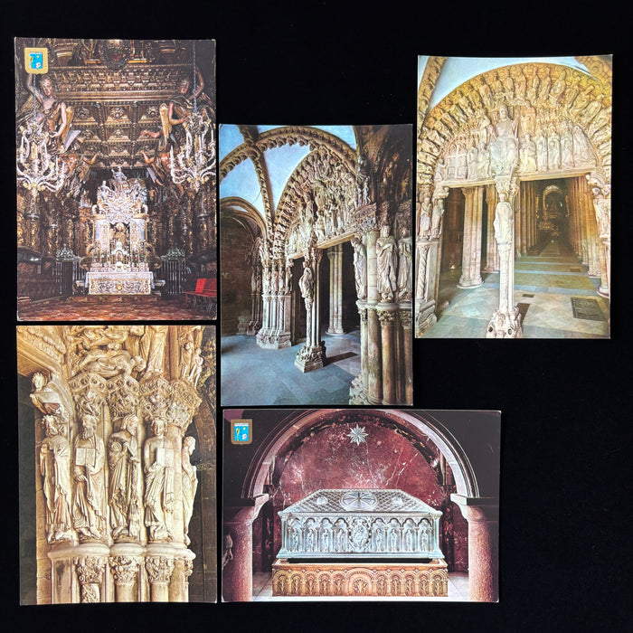 Vintage Postcard 5-Lot Santiago Compostela Spain Cathedral Basilica Art Ephemera