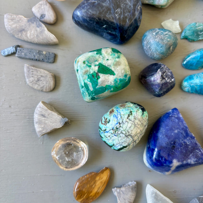 Crystal Tumbled Stone Bundle: Mandala Grid Wounded Warriors