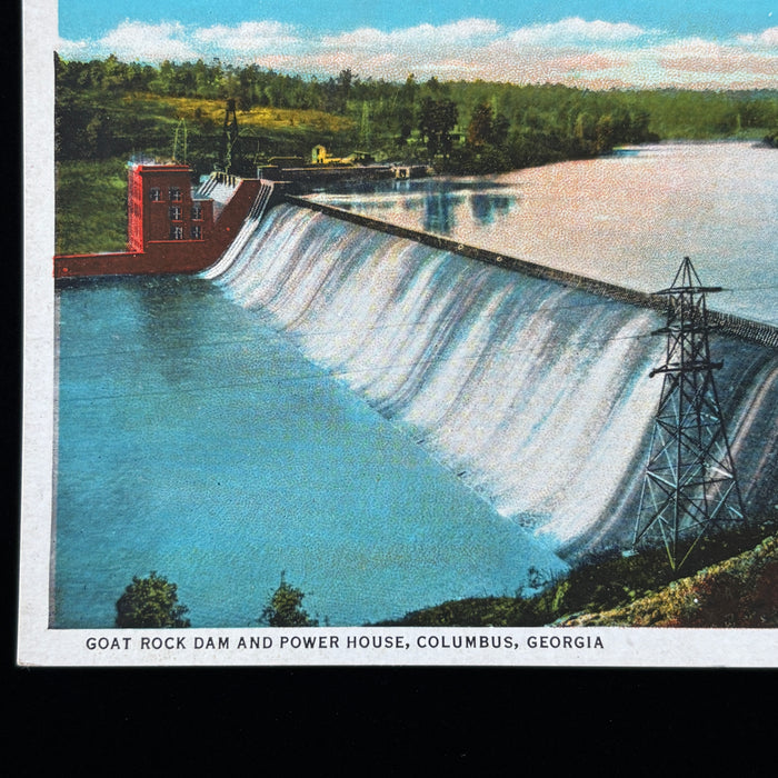 Vintage Postcard Lot GA Travel Goat Rock Dam Columbus Saw Tooth Bridge Clayton