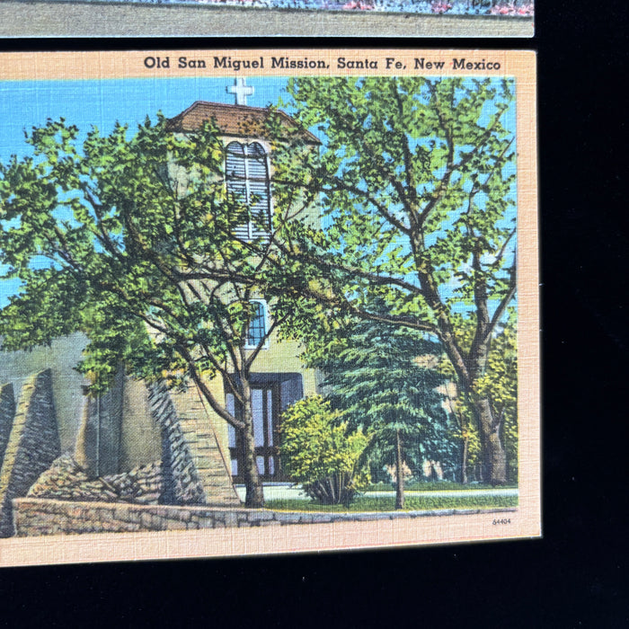 Vintage Postcard Lot New Mexico San Miguel Mission Old Spanish Church Catholic