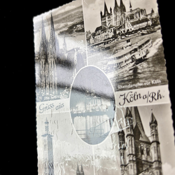 Vintage Postcard 1950s Gruss Aus Cologne Germany WWII Notes