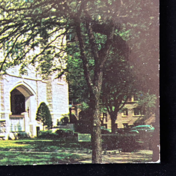 Vintage Postcard Wichita Wealth 1950s Kansas First Presbyterian Church Architecture Car