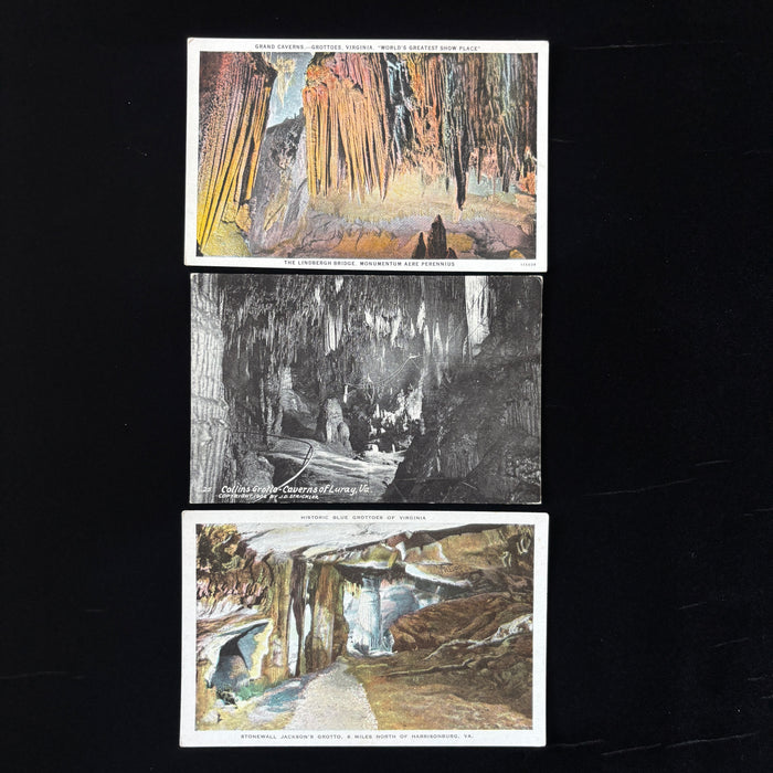 Vintage Postcard Lot Grand Caverns Lindbergh Bridge Luray Stonewall Grotto VA