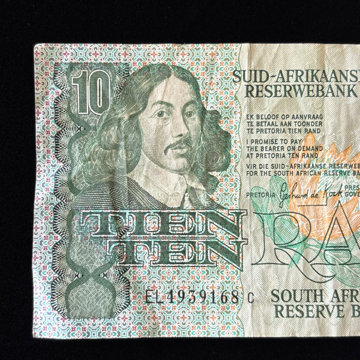 Banknote Vintage South Africa 10 Rand Bull Sheep Watermark UV Verified