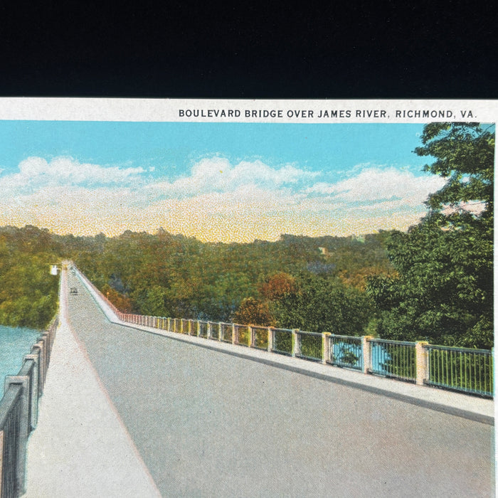 Vintage Postcard Richmond Virginia Bridge Capital White House Stonewall Jackson