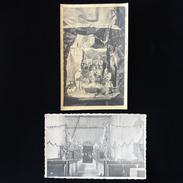 Vintage Postcard Lot Church Nativity French Creche Christmas Religious Holiday