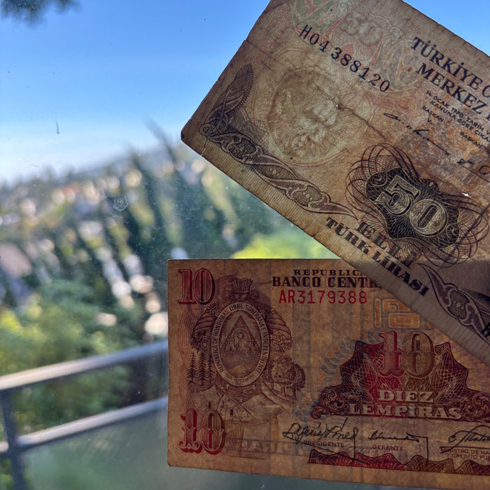 Vintage Banknote Lot of 5 World History Turkey Yugoslavia Honduras 1970-80s Set