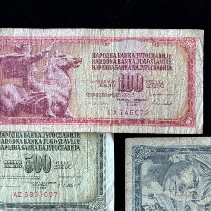 Vintage Banknote Lot of 5 World History Turkey Yugoslavia Honduras 1970-80s Set
