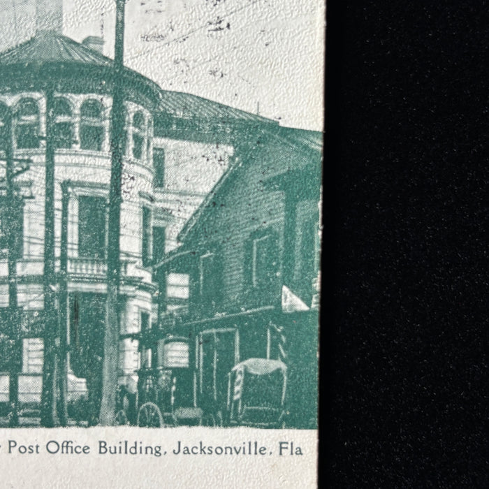 Antique Postcard 1900s Jacksonville FL Winter Tourism Post Office Undivided