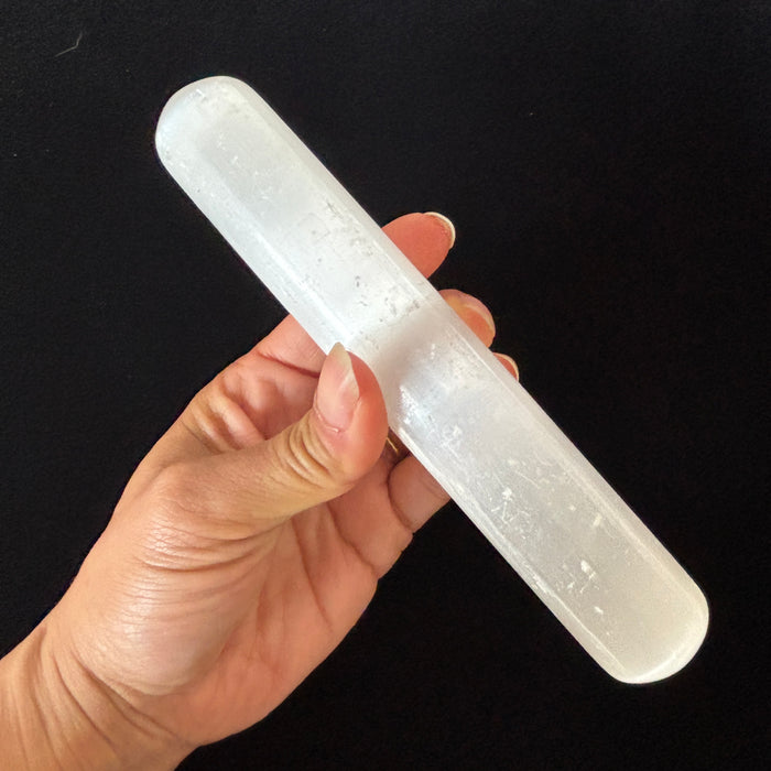Selenite Wand White Satin Spar Cleansing Massage Stone