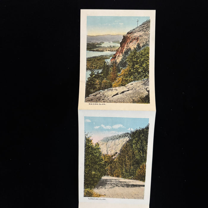 Antique Postcard 1923 Folding Souvenir Camden Maine Accordion Social History