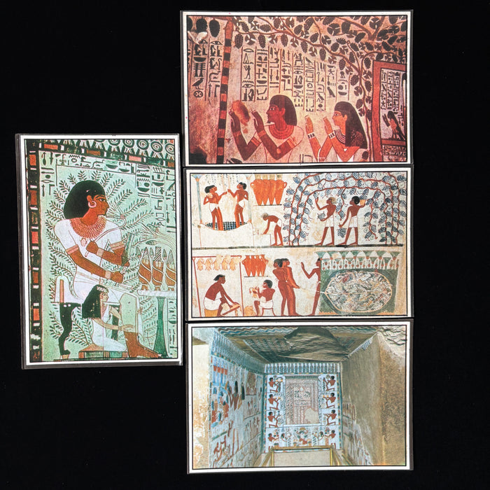 Vintage Postcard Lot Luxor Egypt Tombs Nobles Vineyards Sennefer Bronze Age Art