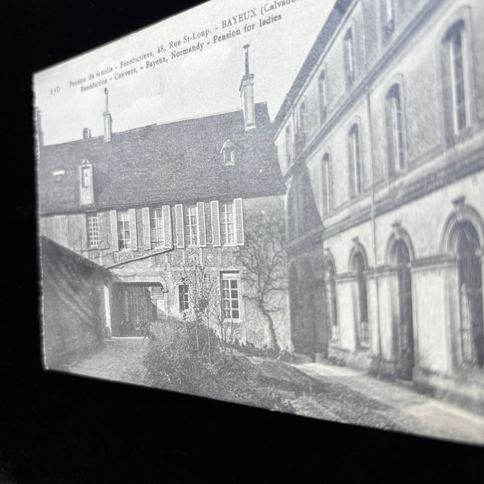 Vintage Postcard 1900s Pension for Ladies Bayeux France Benedictine Convent
