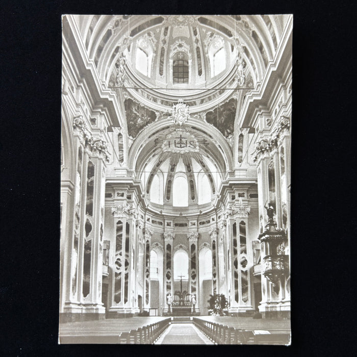 Vintage Postcard RPPC Mannheim Germany Jesuit Church Baroque Architecture Stucco